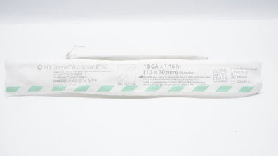 BD 382544 Insyte Autoguard BC Shielded IV Cath. 18GA x 1.16inch 95mL/min